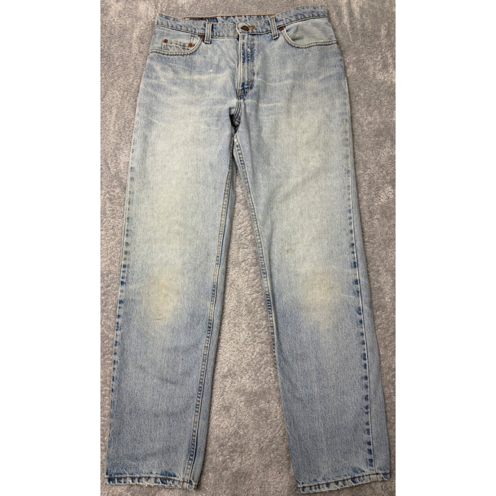 Levi's Jeans Women 9 JR FITS 33x31.5 Blue 556 Guy's Fit Straight Leg Low Rise